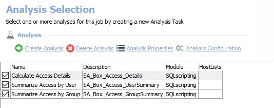 Analysis Tasks for the Box_Access Job