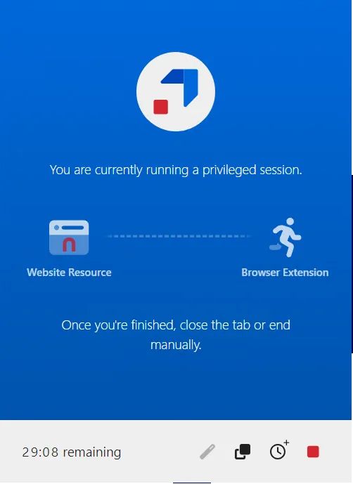 Browser Extension Start Web Session
