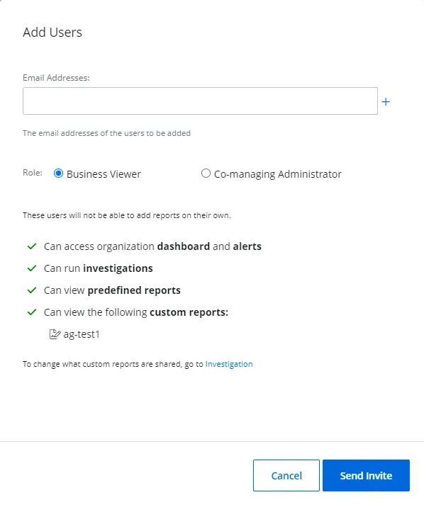 Add Users pane