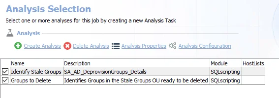 Analysis Tasks for the AD_DeprovisionGroups Job