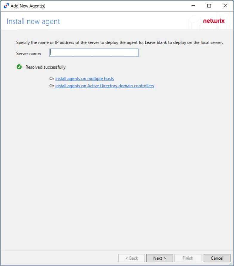 Install New Agent Page