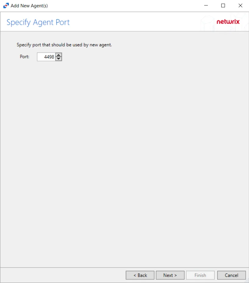 Agent Port Configuration