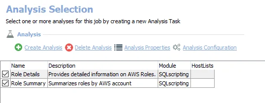 Analysis Tasks for the AWS_Roles Job