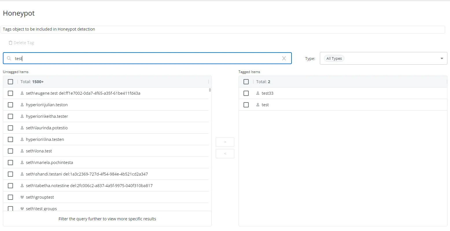 Tag details page showing search results